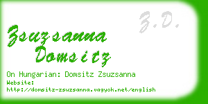 zsuzsanna domsitz business card